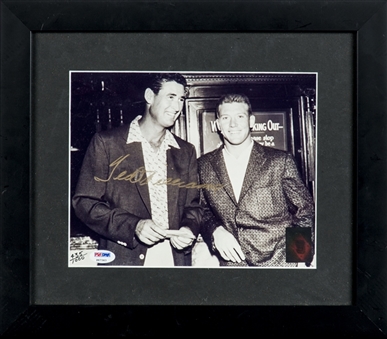 Ted Williams Signed 8x10 Framed Photograph Pictured with Mickey Mantle (PSA)